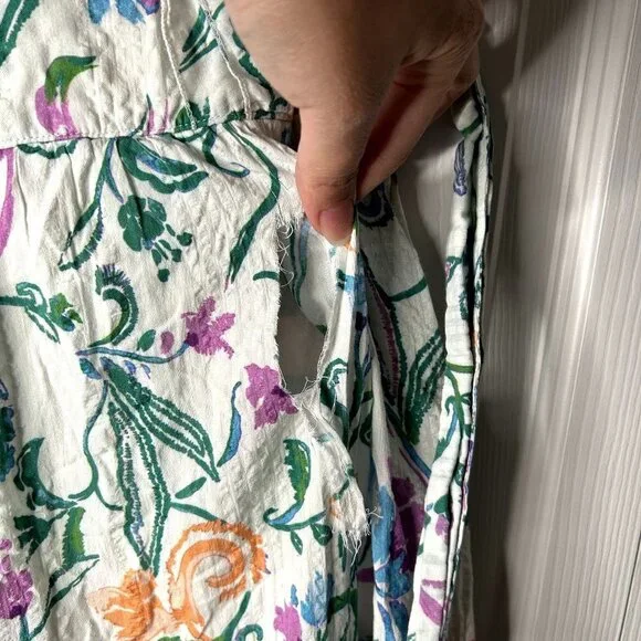 Tanya Taylor Neves White Floral Printed Sleeveless Maxi Dress Women's Size 4 - Picture 6 of 13